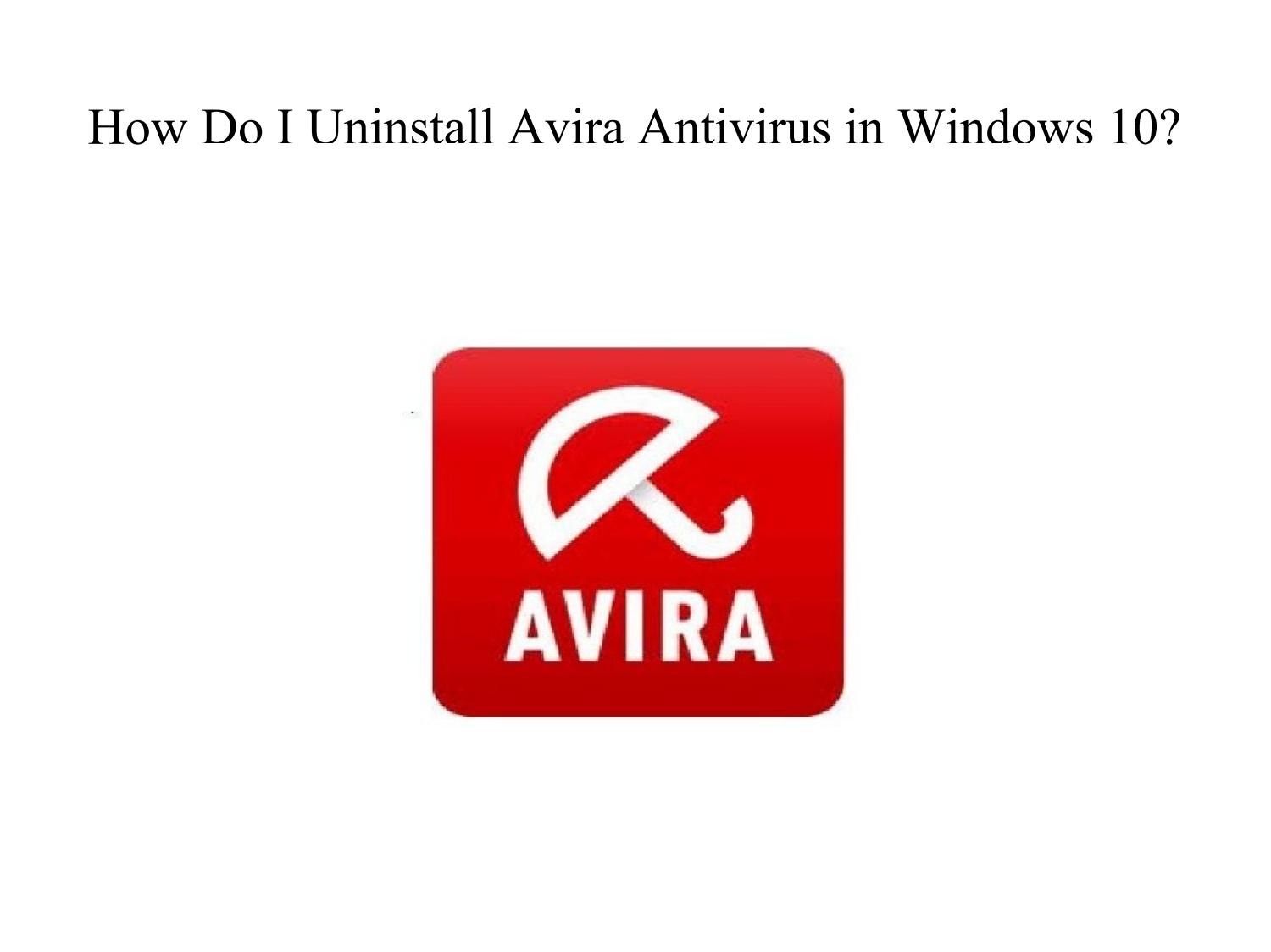cannot uninstall avira free antivirus