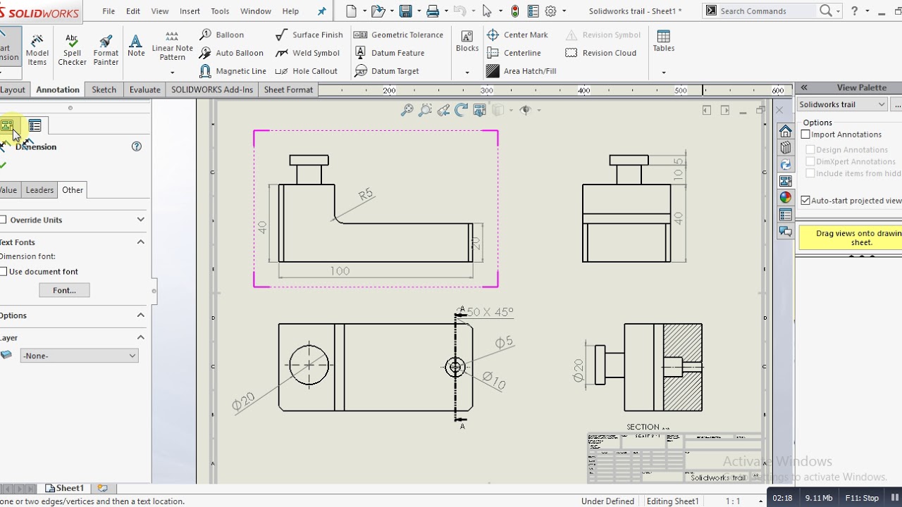 SolidWorks Drawing Tolerance